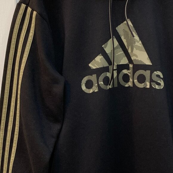 Adidas Men's Essentials Camo Badge of Sport BOS 3-Stripes Hoodie Size Large - Picture 3 of 7